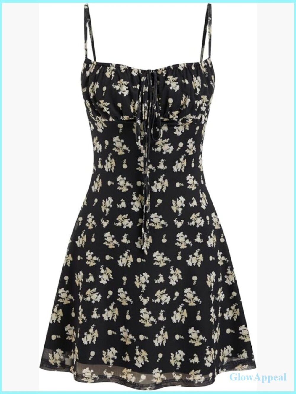 Floral Mini Dress Sleeveless Scoop Neck A-Line Summer Vacation Sundress